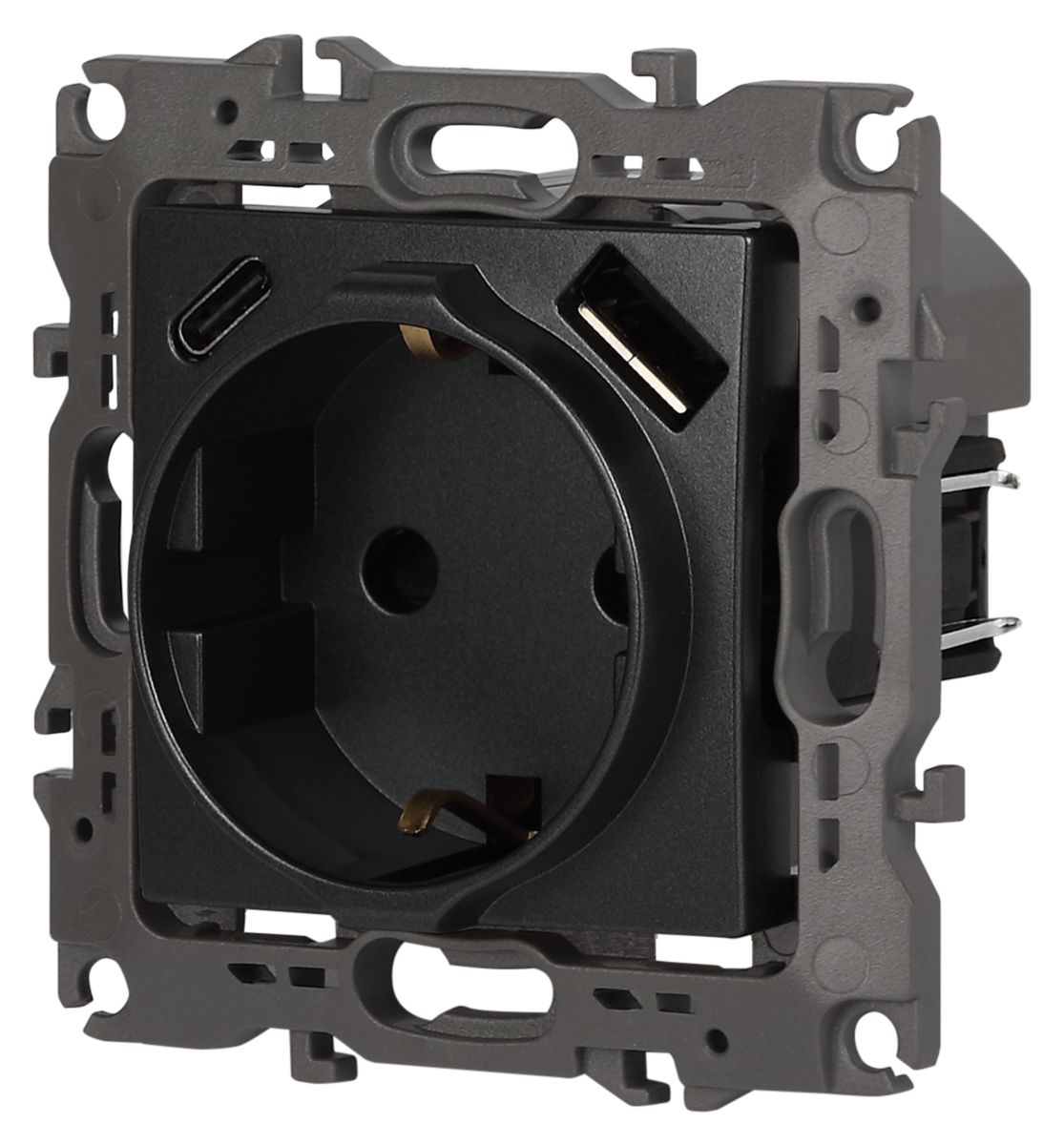 Розетка со шторками с USB type-A+C Эра 12-4108-12 Б0067700