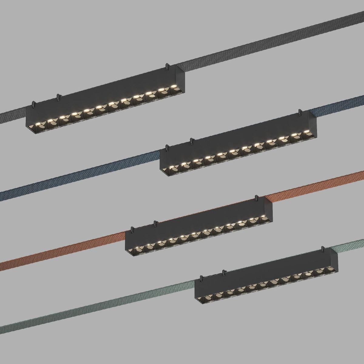 Трековый однофазный светильник Denkirs Belty Grill DK5571-BK