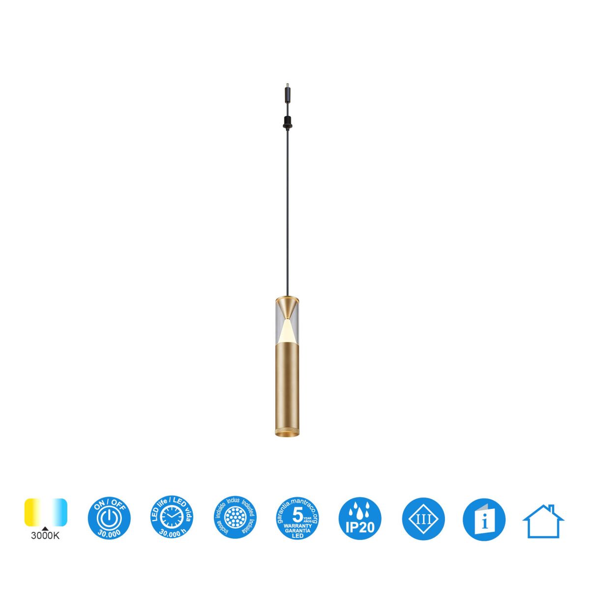 Подвесной модульный светильник без основания Mantra Spark 9327