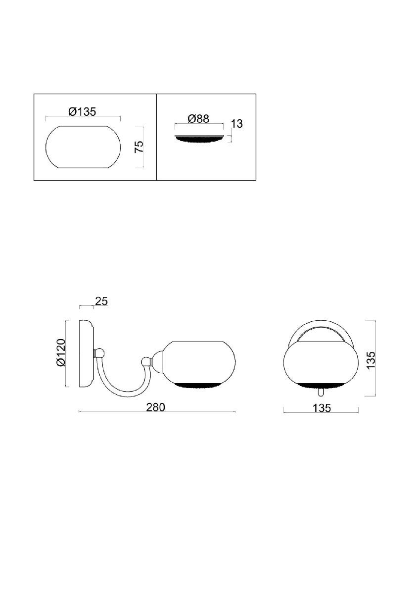 Бра Freya Astrid FR5072WL-01WG