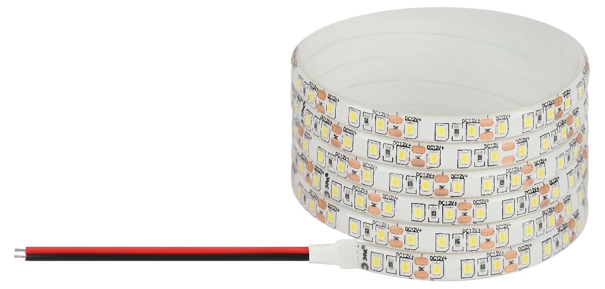 Светодиодная лента Эра 12В 2835 9,6Вт/м 6500K 5м IP65 LS2835-9,6-120-12-6500K-IP65-1 year-5m Б0035599