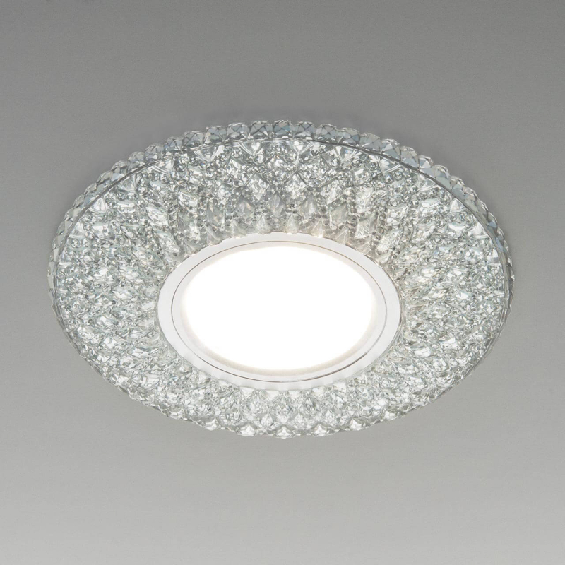 Встраиваемый светильник Elektrostandard 2220 MR16 CL прозрачный подсветка мульти 4690389129568