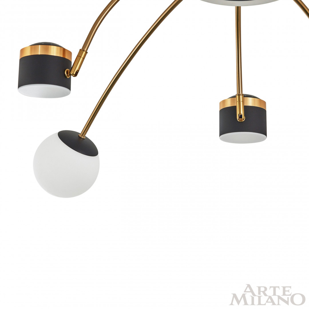 Потолочная люстра Arte Milano 272040/10 BK/GD