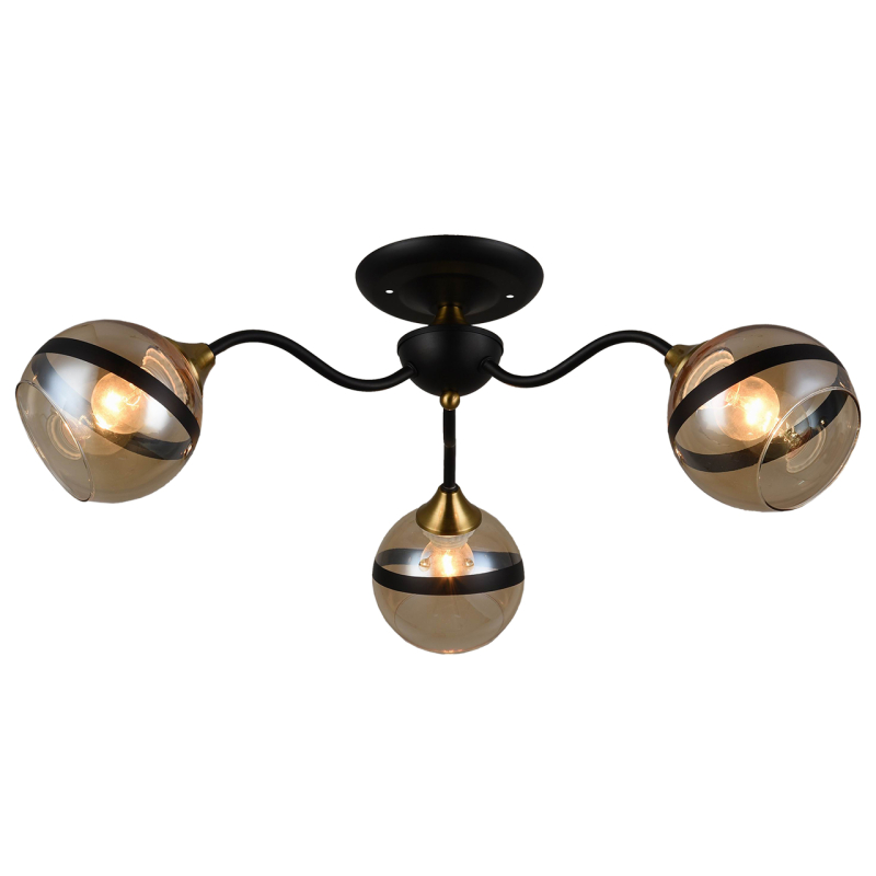 Потолочная люстра IMEX MD.3595-3-S COFFEE+FGD