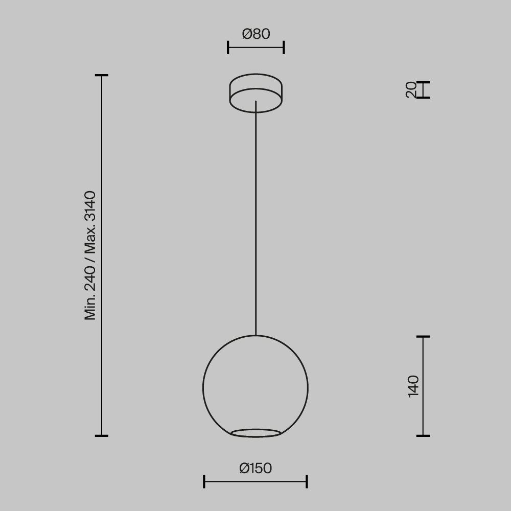 Подвесной светильник Maytoni Paparazzi MOD437PL-01BG
