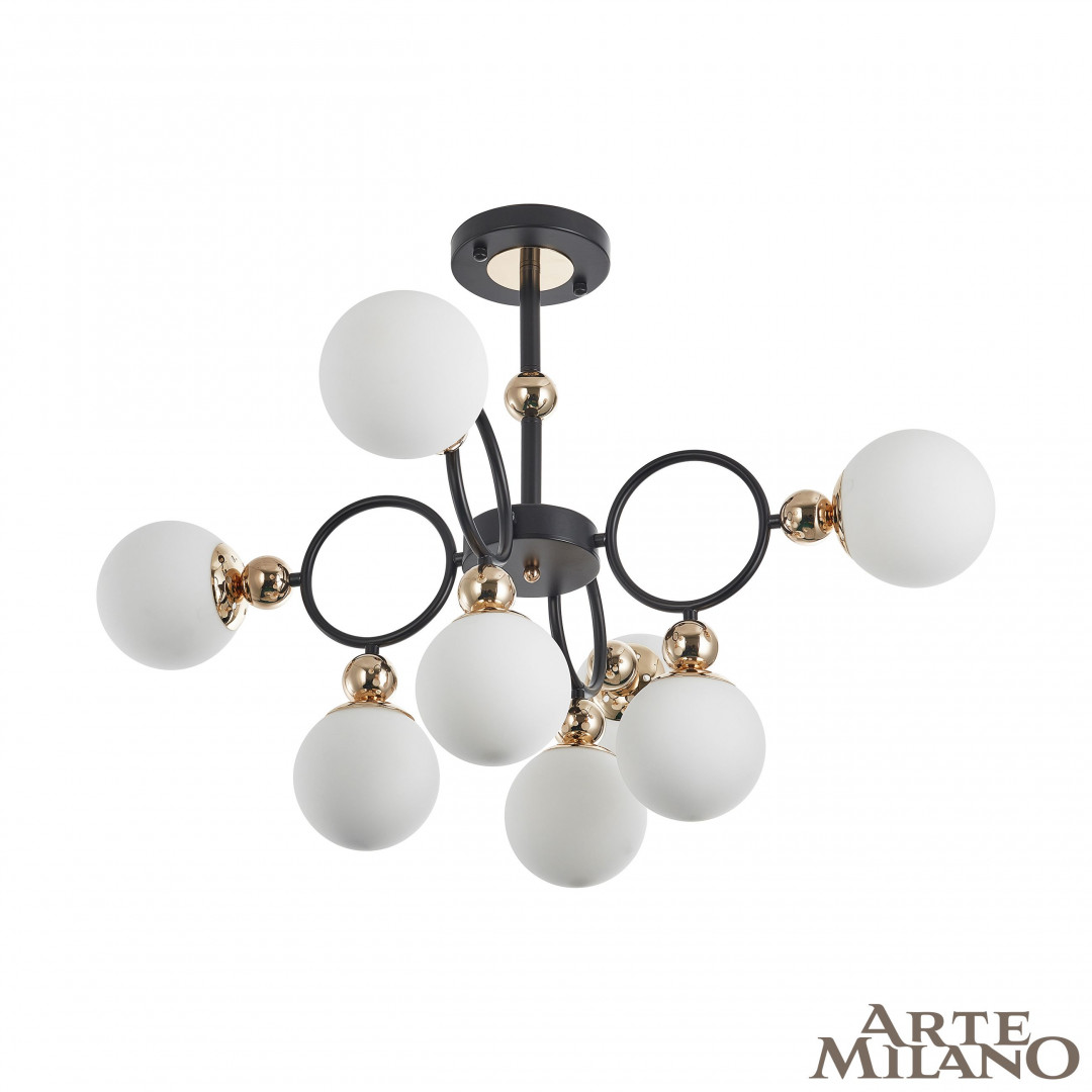 Потолочная люстра Arte Milano Neapolis 274307/8 BK/GD