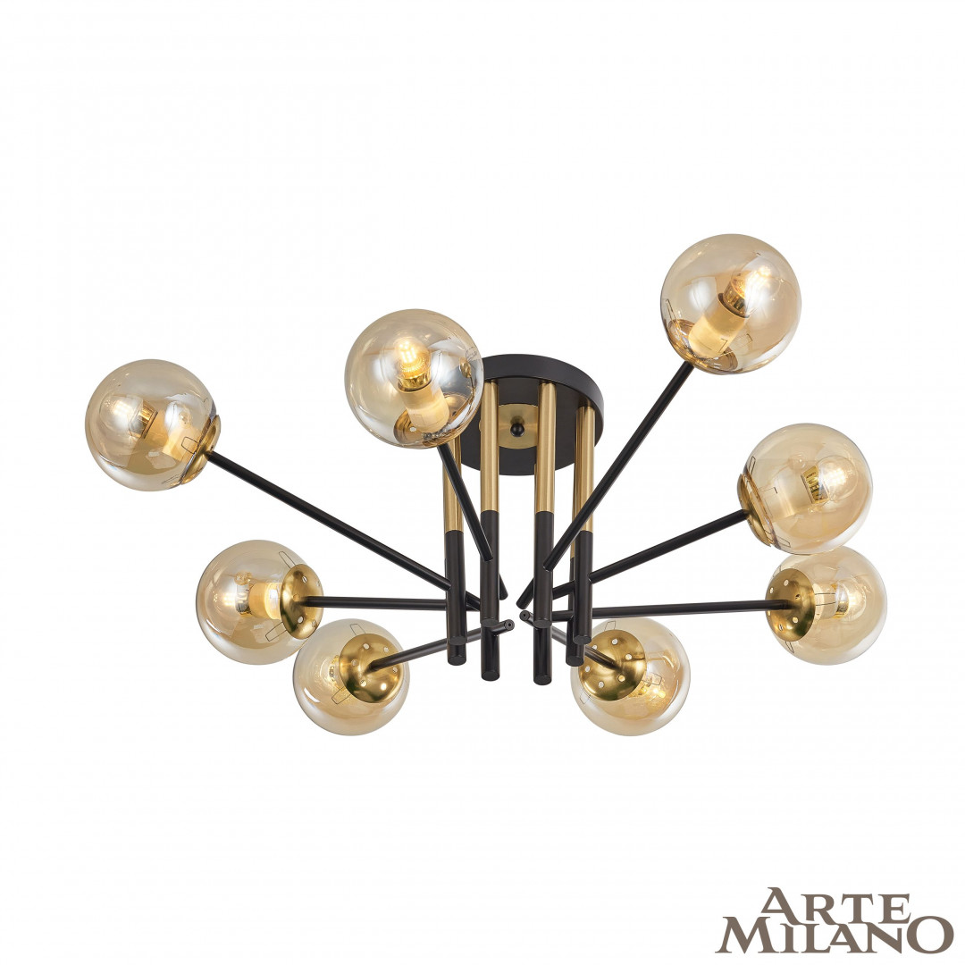 Потолочная люстра Arte Milano Neapolis 273708/8 BK/GD