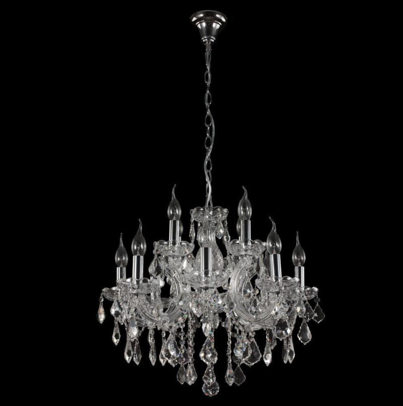 Подвесная люстра Crystal Lux Ines SP8+4 Chrome/Transparent