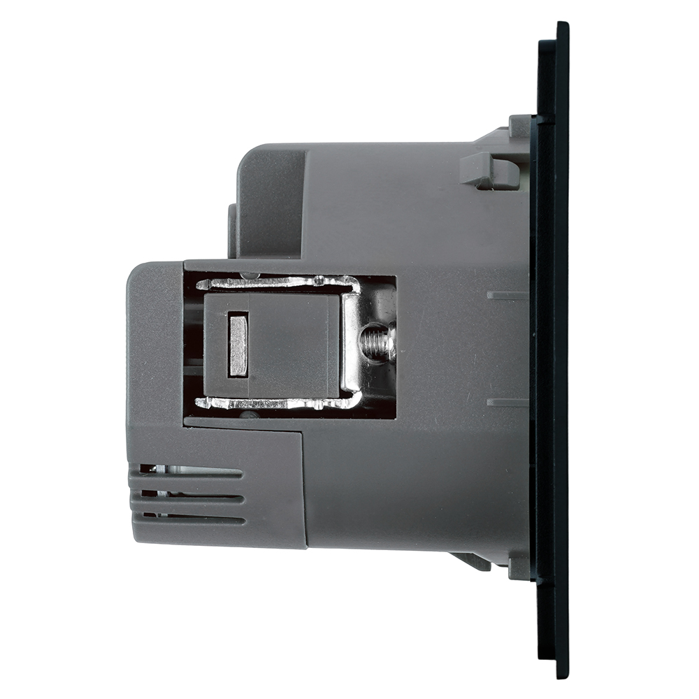 Розетка 1-местная з/ш с/з 16А + USB + Type C (механизм) Stekker Мия 250В 20W RST16-3119-05 черный бархат 50452