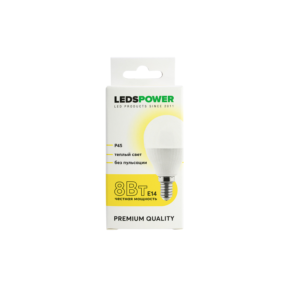 Светодиодная лампа LEDS POWER P45 E14 8Вт 3000К 006734