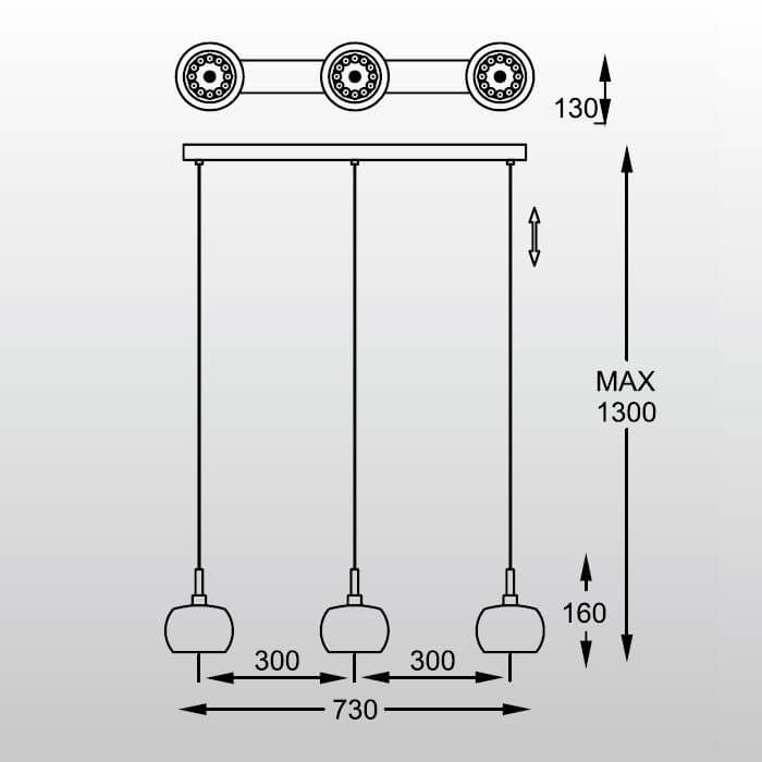 Подвесной светильник Zumaline CRYSTAL P0076-03N-B5FZ
