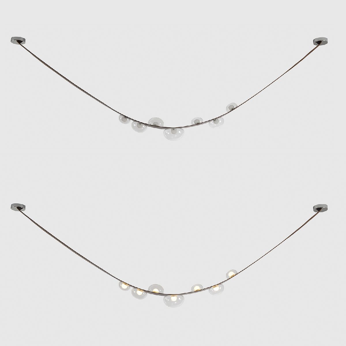 Подвесная люстра Crystal Lux BOSQUE SP7 L3000 BROWN/TRANSPARENT