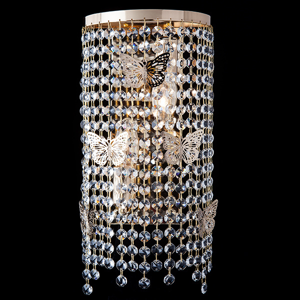 Настенный светильник Eurosvet 10015/2 золото/прозрачный хрусталь Strotskis