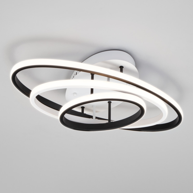 Потолочный светодиодный светильник Eurosvet Lauda 90237/3 белый/черный