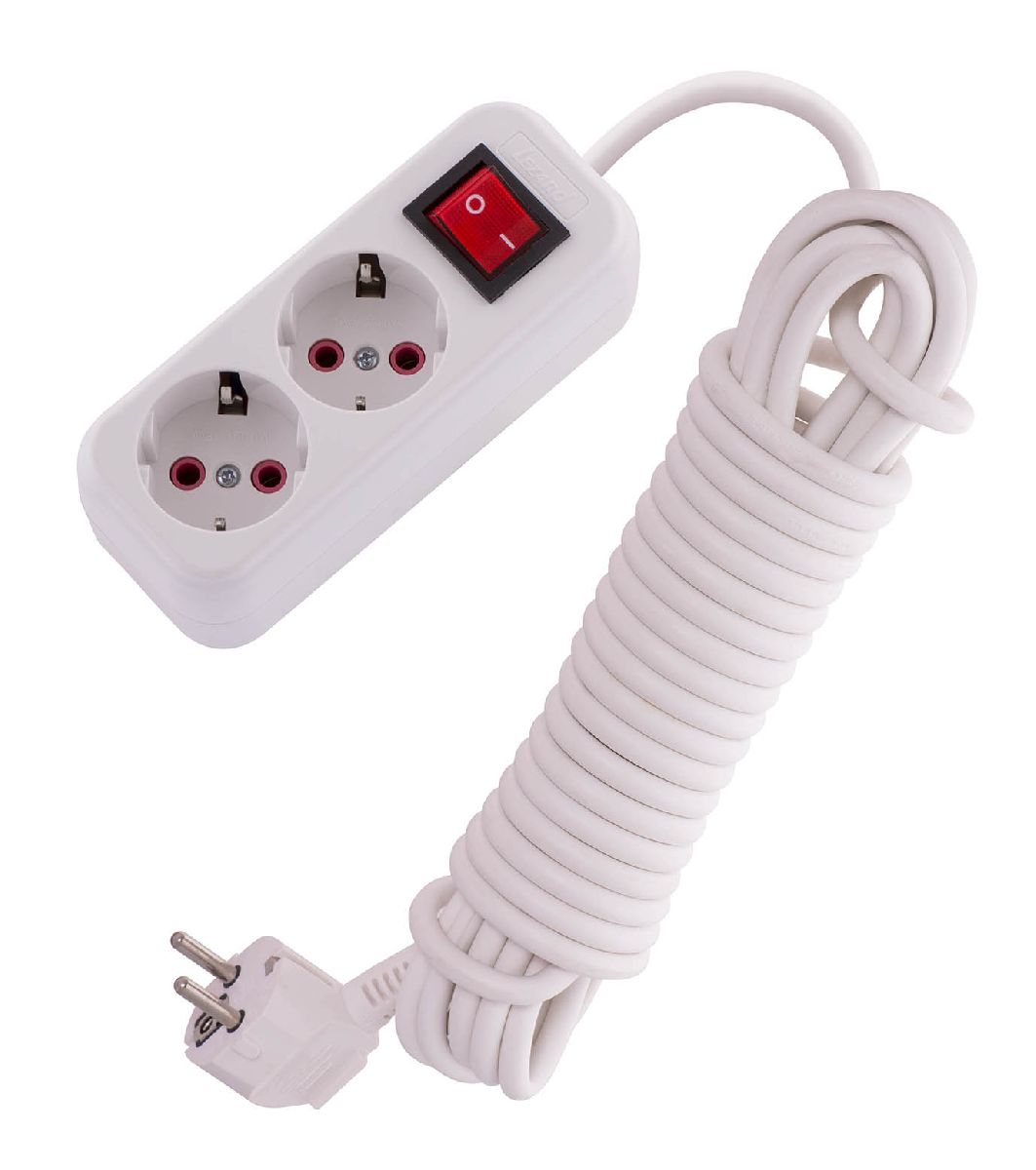 Удлинитель с/з с выключателем Lezard Lila 720-0207-202