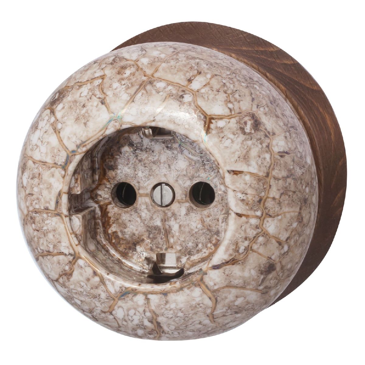 Розетка с заземляющим контактом Bironi Фаберже B2-101-090/18