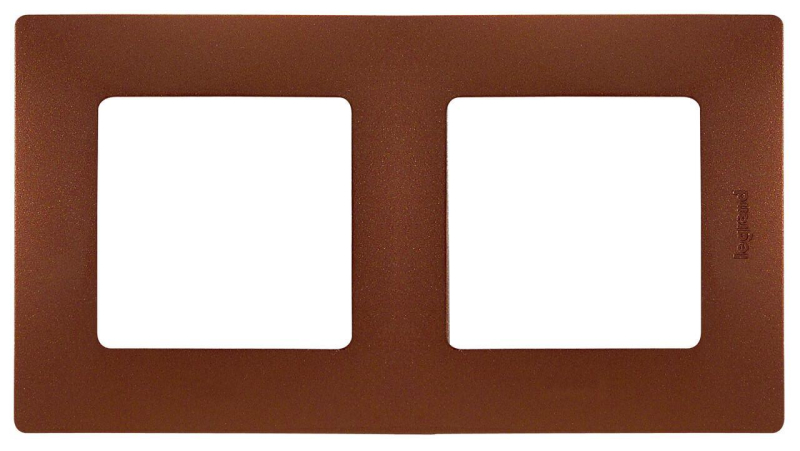 Рамка 2-постовая Legrand Etika какао 672572