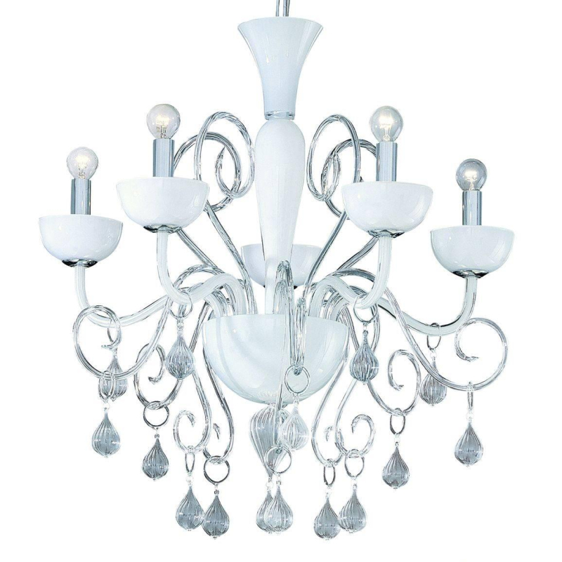 Подвесная люстра Ideal Lux Lilly SP5 Bianco 022789