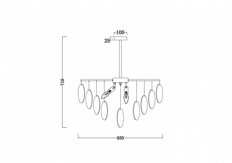 Люстра на штанге Freya Porto FR5104PL-06N