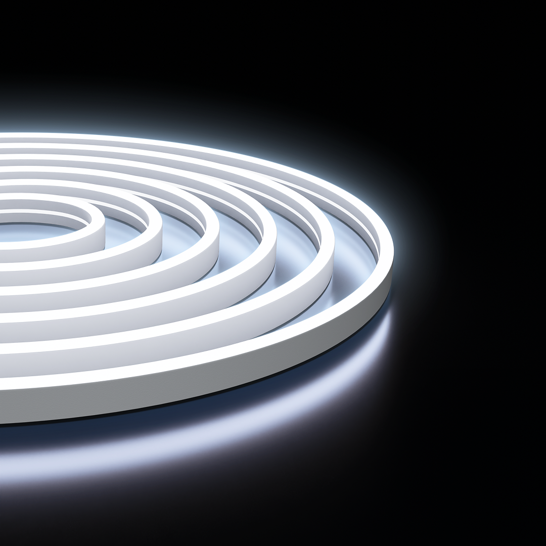 Светодиодный неон Apeyron 24В, 10Вт/м, 400Лм/м, 6500К (х.б.), smd 2835 120д/м, PCB 8мм, 6х12мм, 5м, IP65 17-302