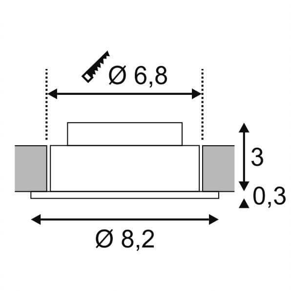 Встраиваемый светильник SLV Dolix Out Square 111122