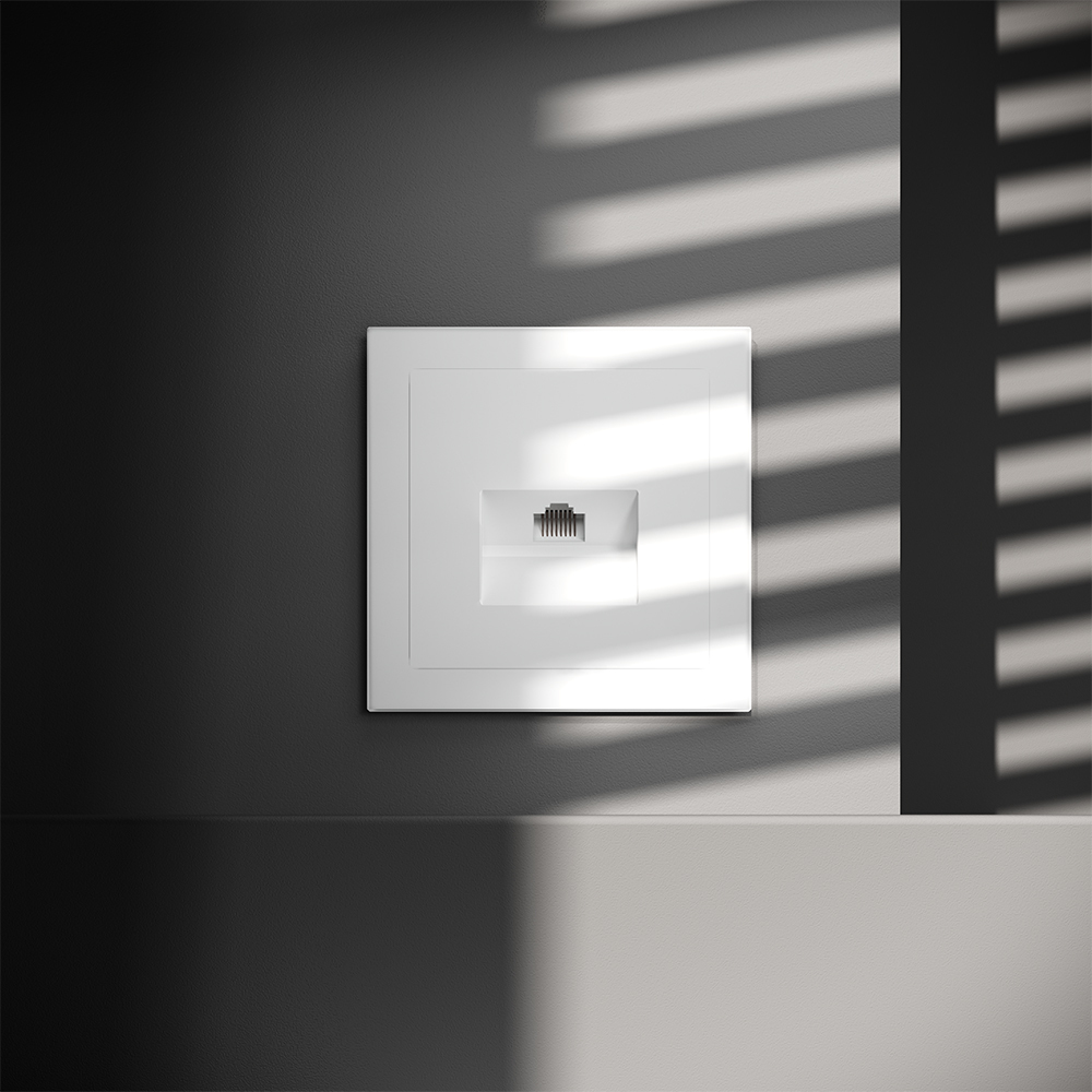 Розетка компьютерная Voltum S70 VLS060102 (белый матовый)