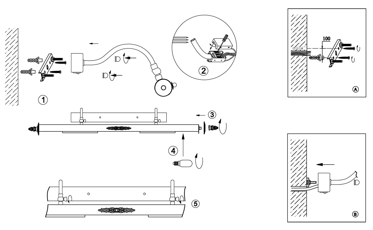 Подсветка для картин Odeon Light Benor 2531/4W