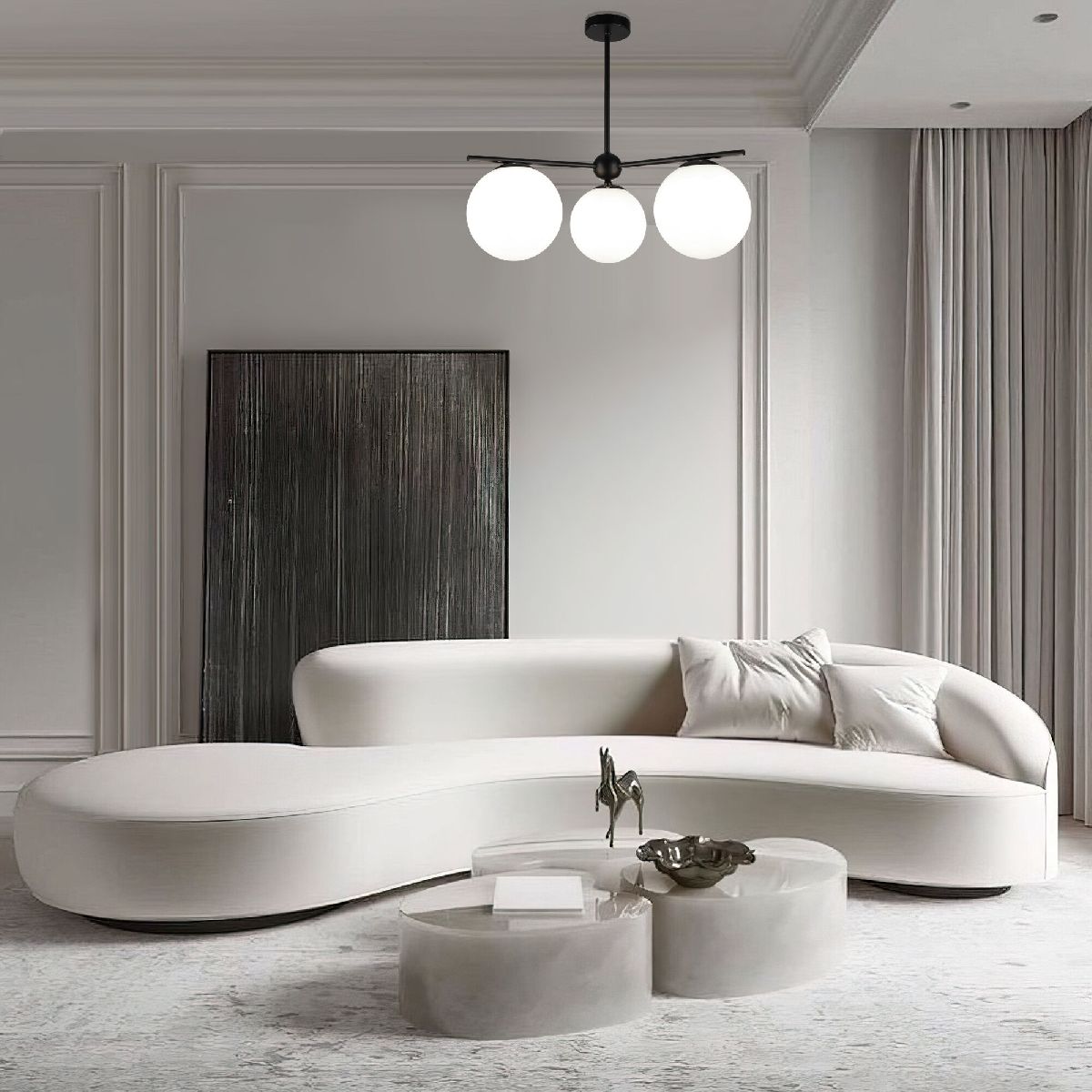 Люстра на штанге Eurosvet Marbella 60147/3 черный a063854