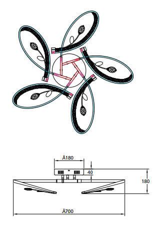 Потолочная люстра Rivoli Pandoro 6011-150 Б0038165