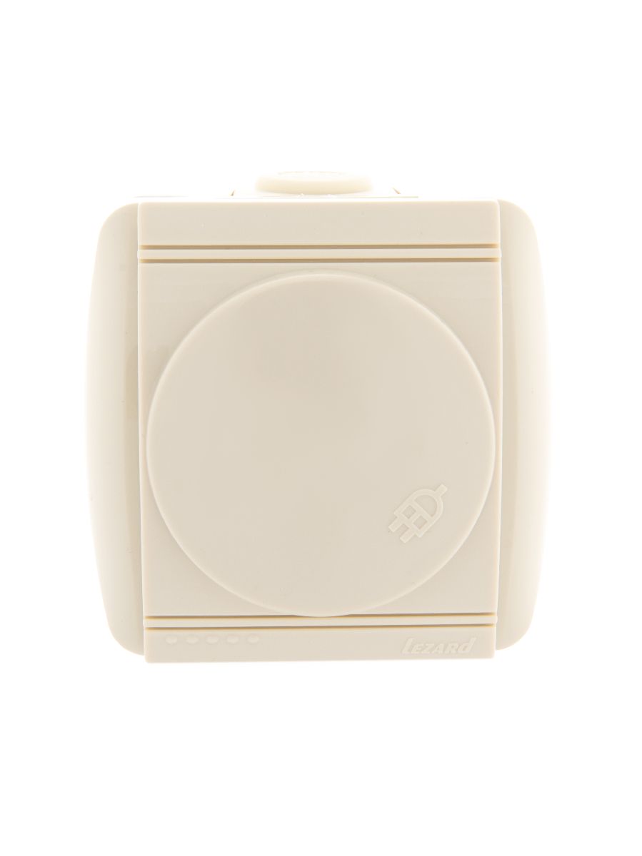 Розетка с/з с крышкой Lezard Nata 710-0300-123