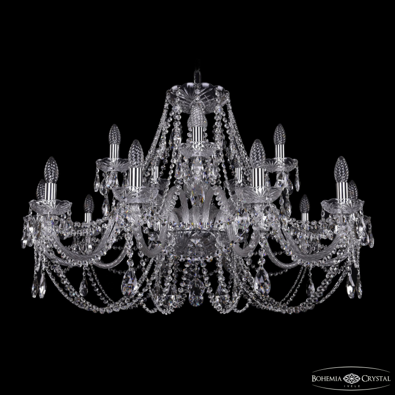 Подвесная люстра Bohemia Ivele Crystal 1406/10+5/360 Ni