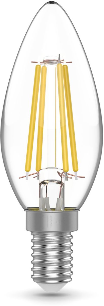 Светодиодная филаментная лампа Gauss Basic Filament E14 4W 3000K свеча 50312142