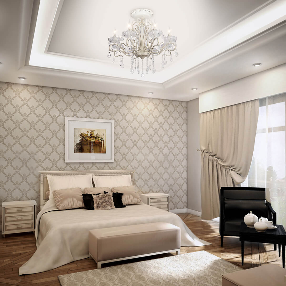 Потолочная люстра Eurosvet 12205/8 белый Strotskis