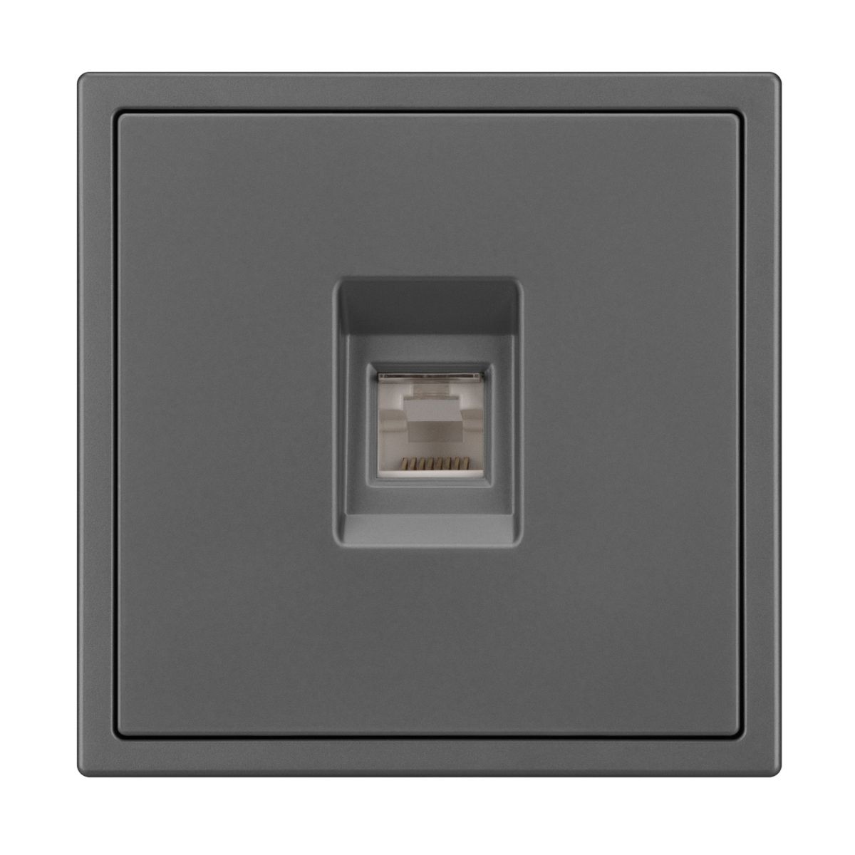 Розетка телефонная софт-тач серый базальт Arlight SCT-MTL1-SFPL-GR (RJ-11, 4C) 054303(1)