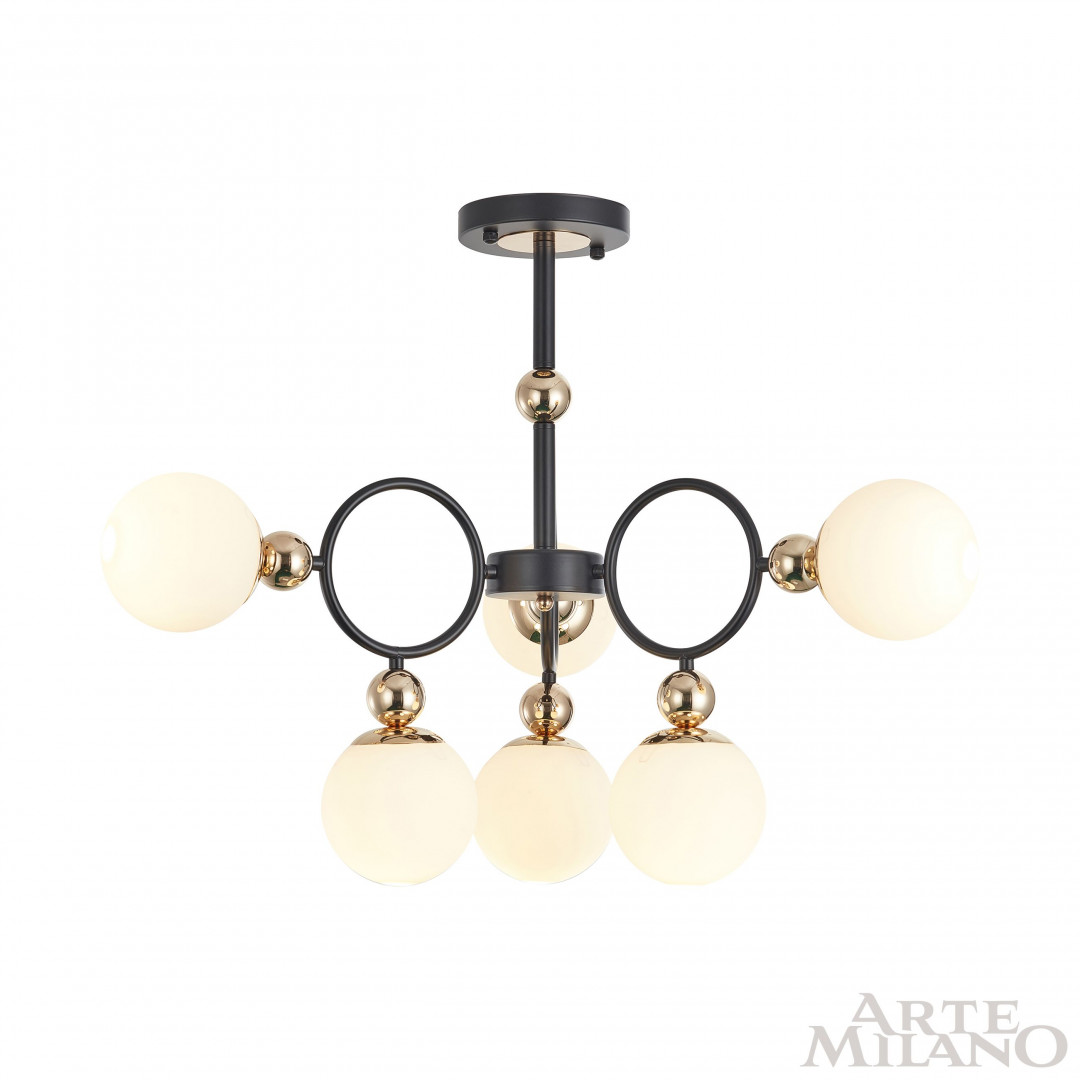 Потолочная люстра Arte Milano Neapolis 274307/6 BK/GD