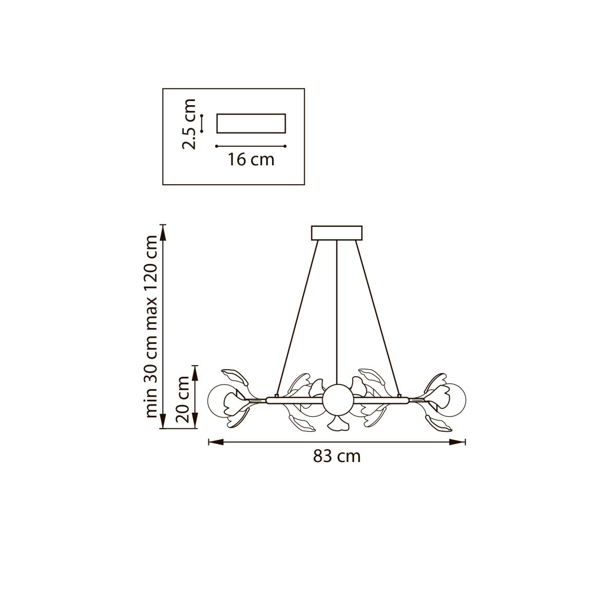 Подвесная люстра Lightstar Ceramo BW 799097