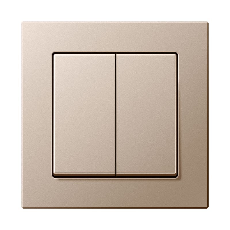 Выключатель двухклавишный импульсный Liregus Epsilon 28-3002