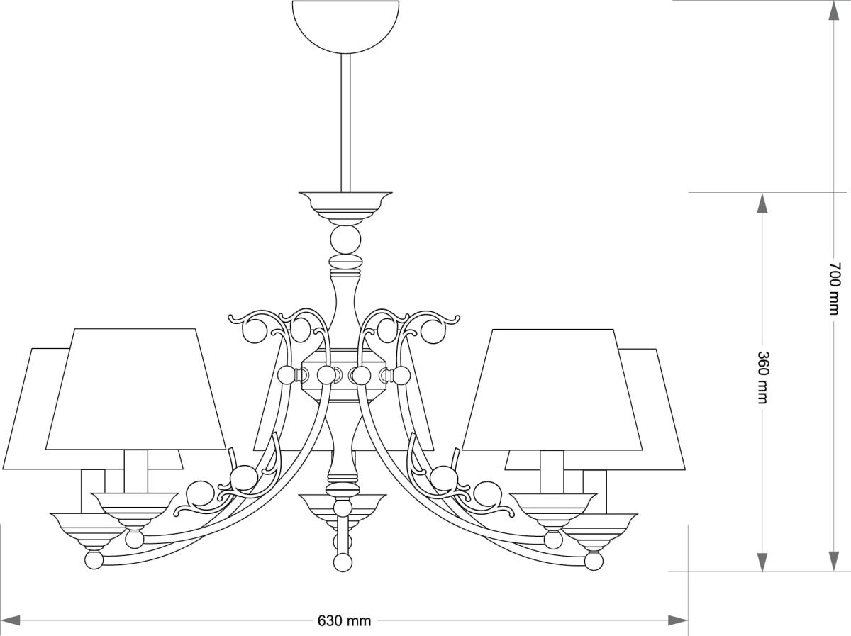 Подвесная люстра Kutek Casamia Abazur CAS-ZW-5(P/A)