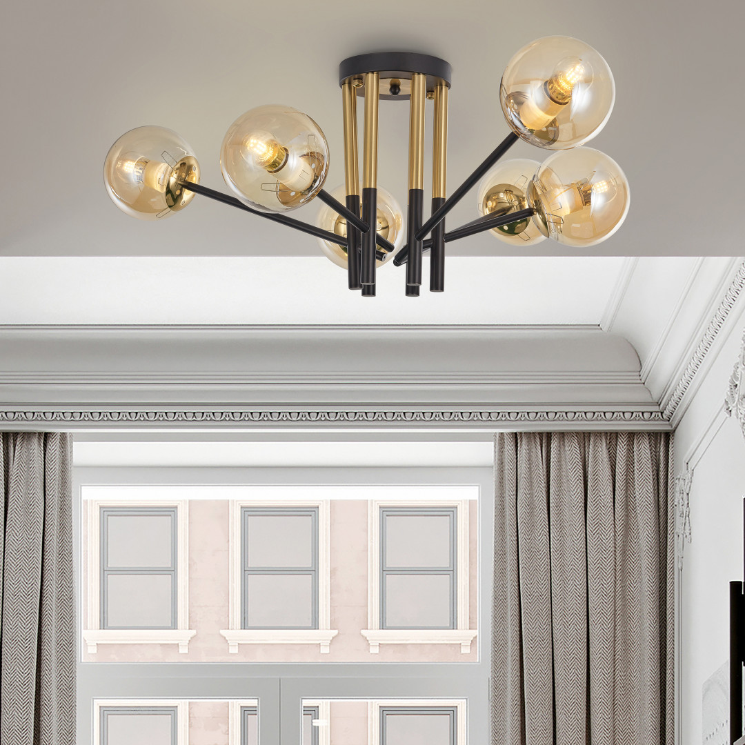 Потолочная люстра Arte Milano Neapolis 273708/6 BK/GD