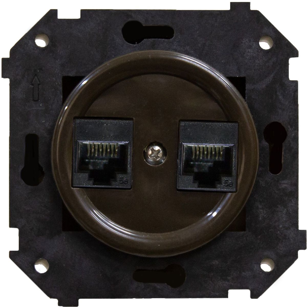 Розетка двойная компьютерная Bironi Шедель B3-302-22