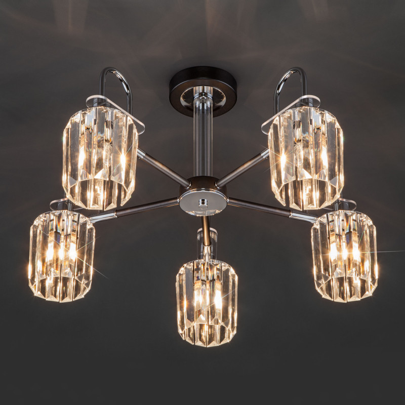 Люстра на штанге Eurosvet 70090/5 графит Smart a045141