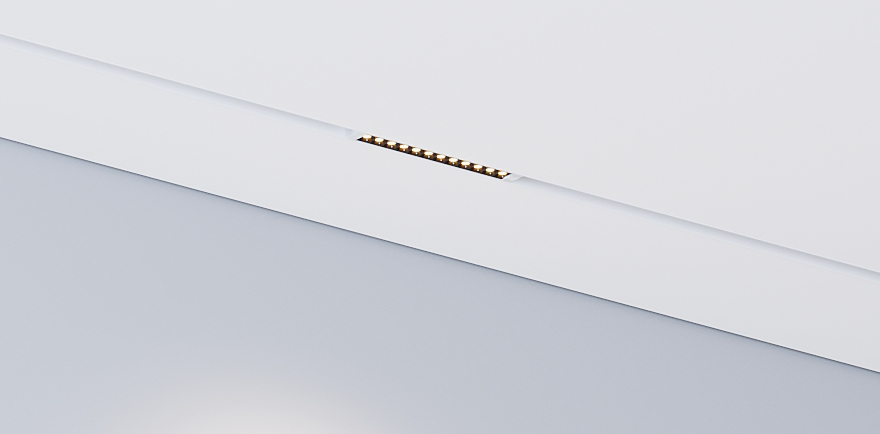 Трековый однофазный светильник Luminotti Slimline Flat Mask L.202.9.CCT.WH