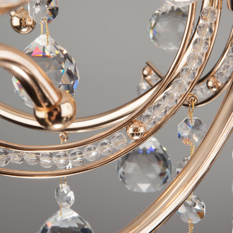 Подвесная люстра Eurosvet 10096/5 золото/прозрачный хрусталь Strotskis