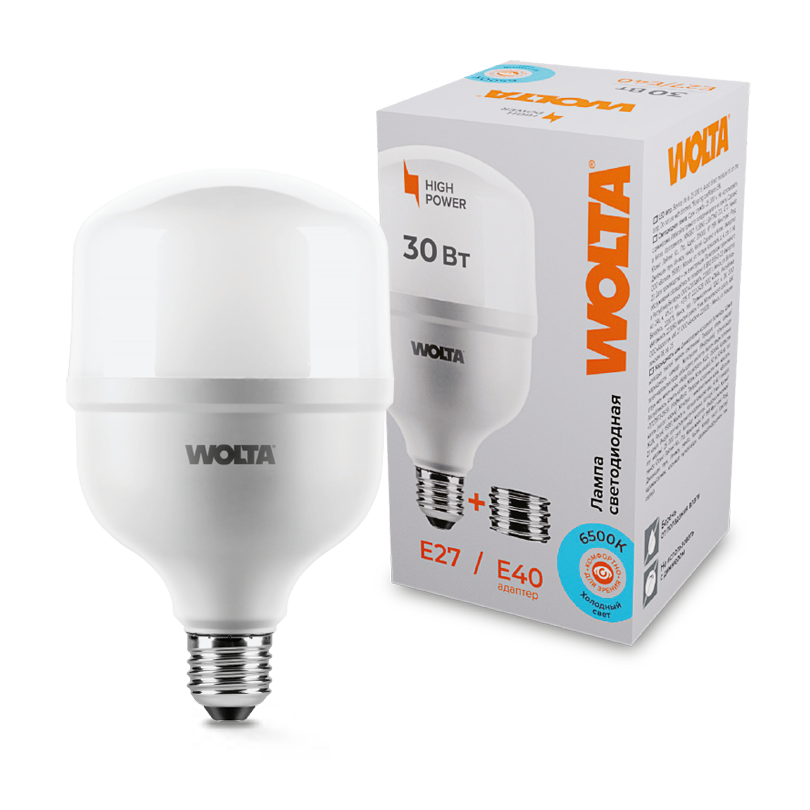Светодиодная лампа Wolta 25WHP30E27/40