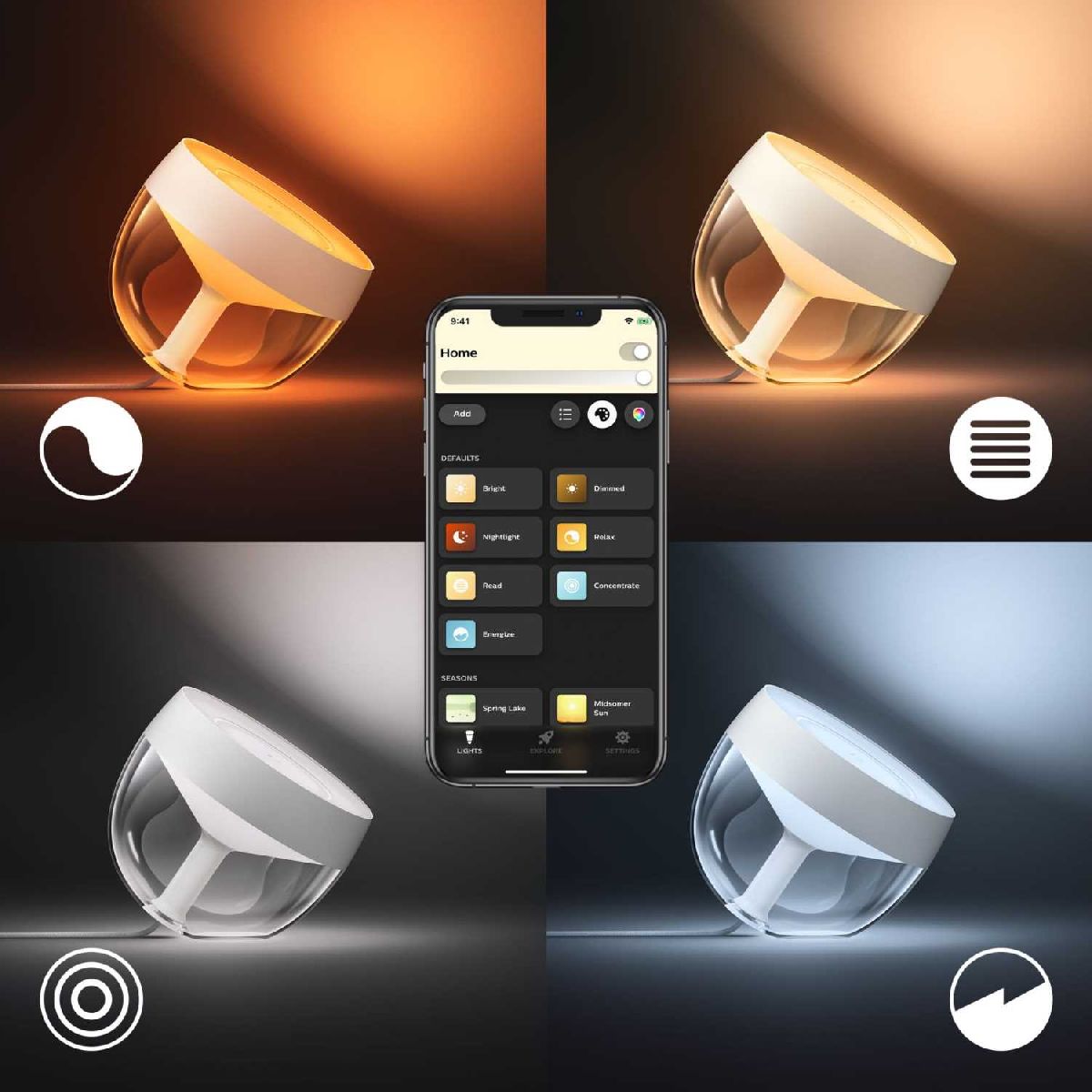 Умная настольная лампа Philips Hue Q4'20 Iris gen4 EU/UK silver 929002376701