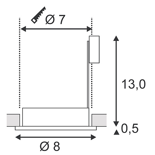 Встраиваемый светильник SLV Dolix Out Round 111024