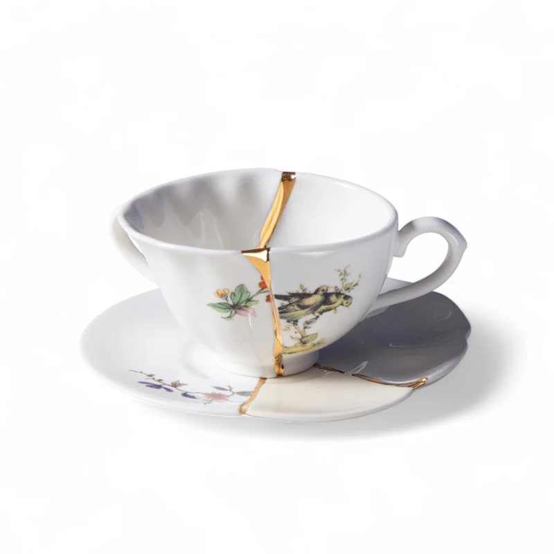 Блюдце с чашкой Seletti Kintsugi 09647
