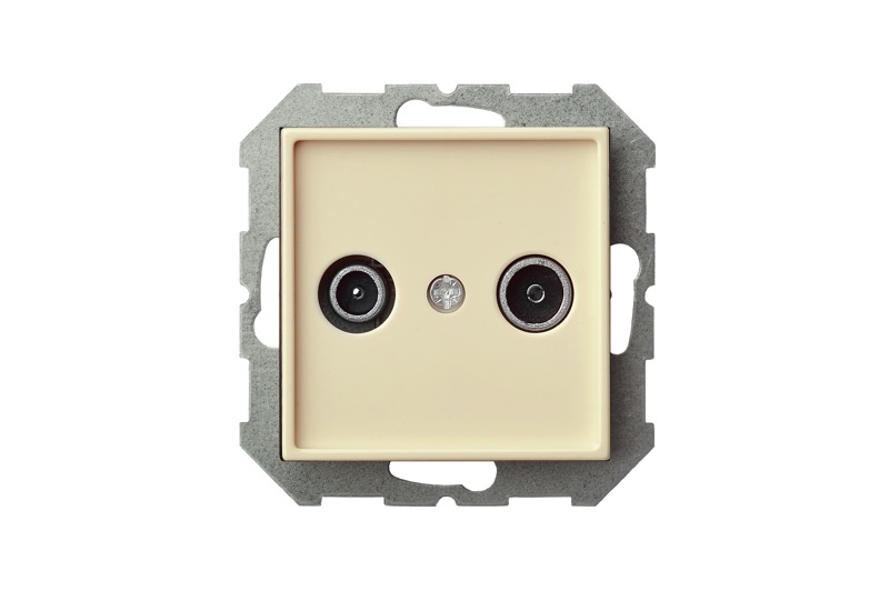Розетка телевизионная и радио (TV+R) Liregus Epsilon 28-076