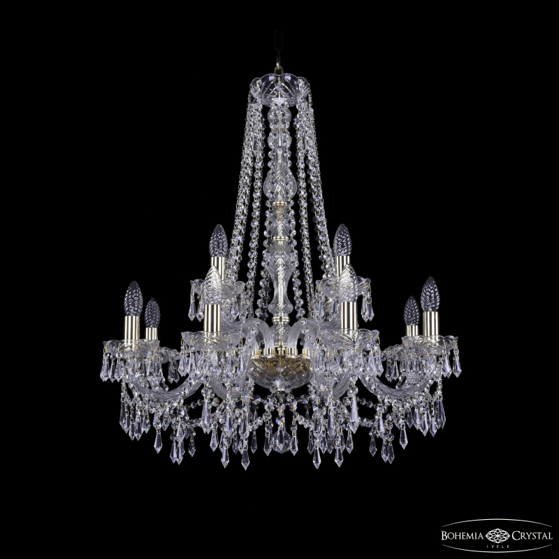 Подвесная люстра Bohemia Ivele Crystal 1403/8+4/240/h-76 G
