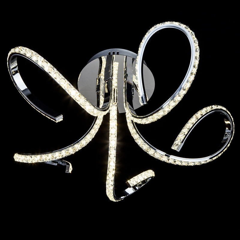 Потолочная светодиодная люстра Eurosvet Miracle 90063/5 хром